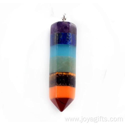 Wholesale Gemstone Rock Crystal Healing Point Chakra Pendant